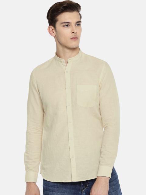 

Killer Men Beige Slim Fit Solid Casual Shirt