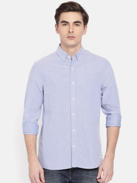 

Calvin Klein Jeans Men Blue Slim Fit Solid Casual Shirt