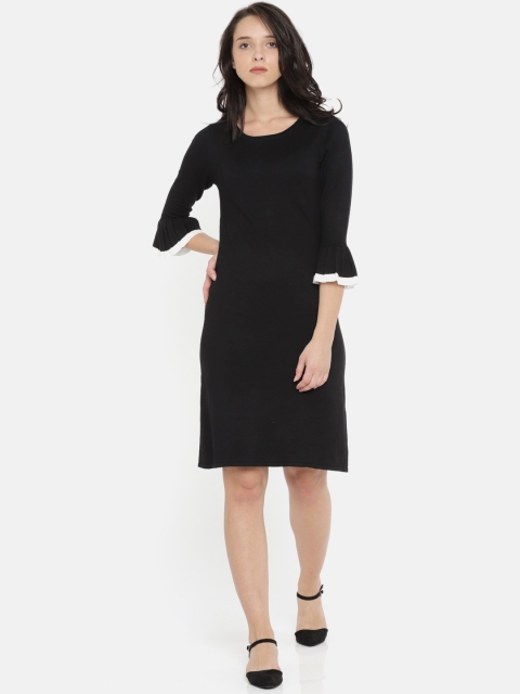 

Vero Moda Women Black Solid A-Line Dress