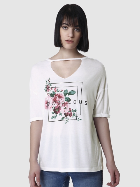 

Vero Moda Women White Printed Top
