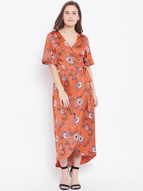 

Vero Moda Women Brown Printed Wrap Dress