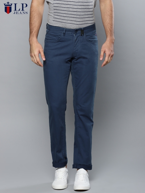 

Louis Philippe Jeans Men Blue Steven Slim Fit Solid Regular Trouser
