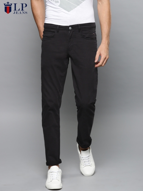 

Louis Philippe Jeans Men Black Slim Fit Solid Regular Trousers