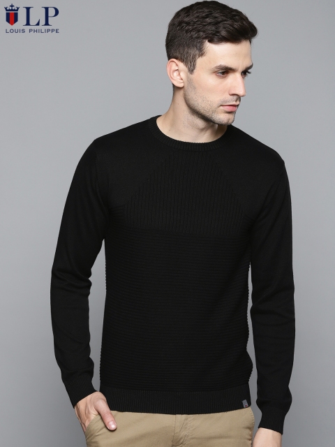 

Louis Philippe Sport Men Black Ribbed Pullover