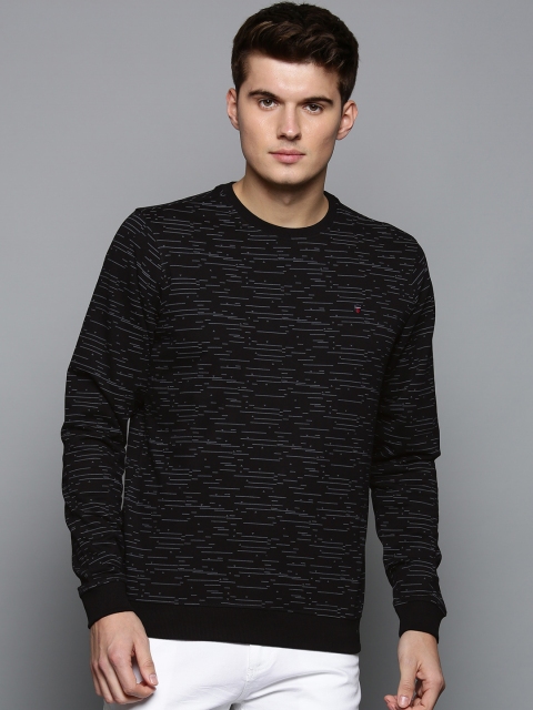 

Louis Philippe Jeans Men Black Printed Sweatshirt