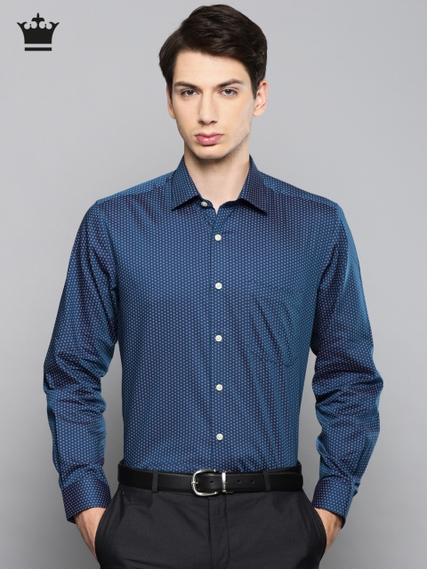 

Louis Philippe Men Blue Slim Fit Printed Formal Shirt