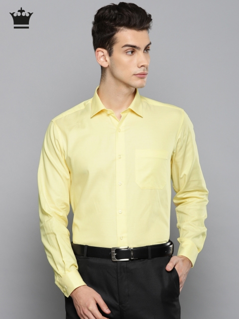 

Louis Philippe Men Yellow Slim Fit Solid Formal Shirt