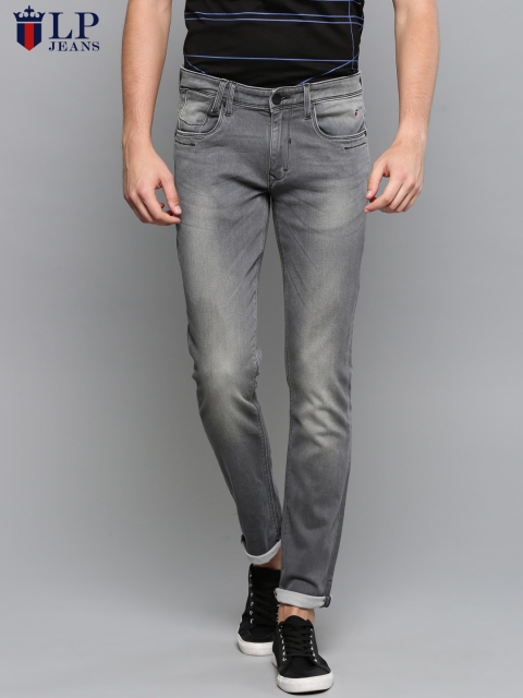 

Louis Philippe Jeans Men Grey Slim Fit Low-Rise Jeans