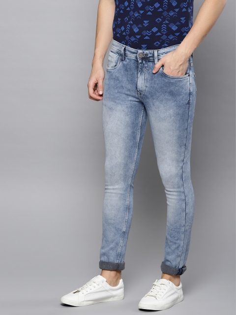 

Louis Philippe Jeans Men Grey Slim Fit Low-Rise Mildly Distressed Stretchable Jeans