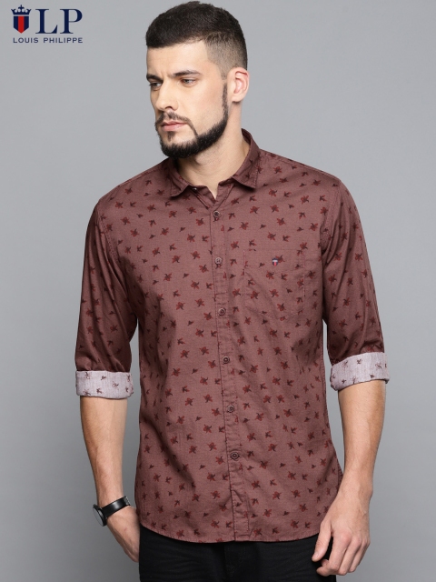 

Louis Philippe Sport Men Brown Slim Fit Printed Casual Shirt