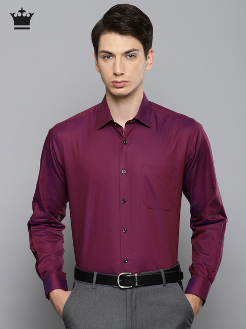 

Louis Philippe Men Purple Slim Fit Solid Casual Shirt