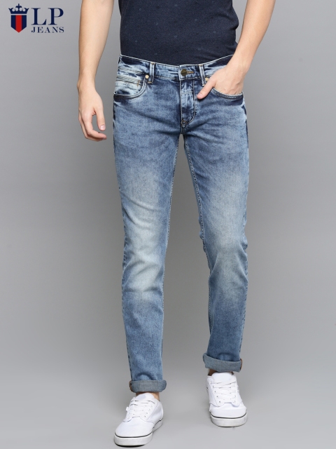 

Louis Philippe Jeans Men Blue Slim Fit Low-Rise Jeans