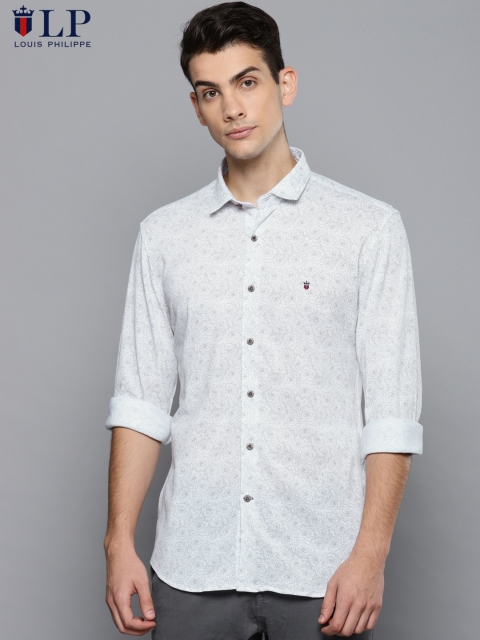 

Louis Philippe Sport Men White & Grey Slim Fit Printed Casual Shirt