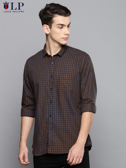 

Louis Philippe Sport Men Brown Slim Fit Checked Casual Shirt