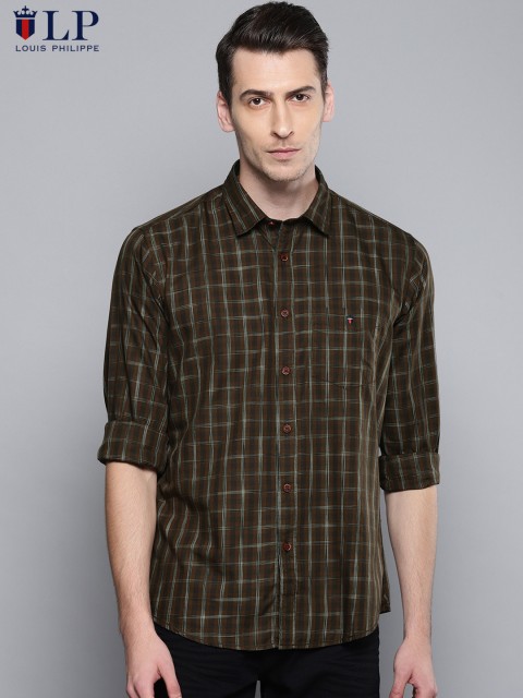 

Louis Philippe Sport Men Brown Slim Fit Checked Casual Shirt