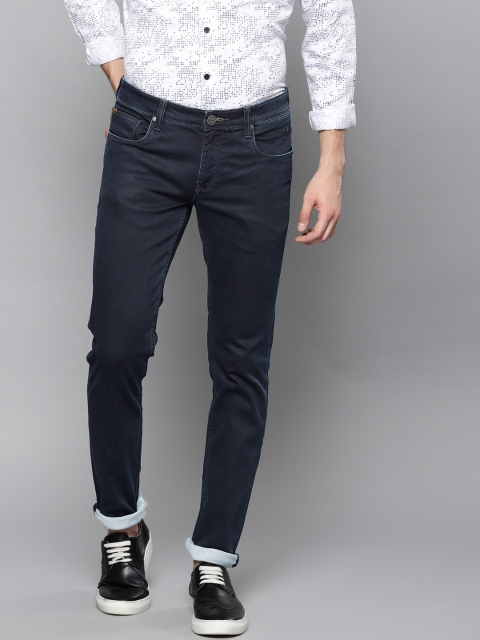 

Louis Philippe Jeans Men Blue Slim Fit Low-Rise Mildly Distressed Stretchable Jeans