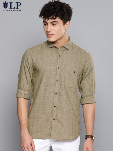 

Louis Philippe Sport Men Beige Slim Fit Checked Casual Shirt