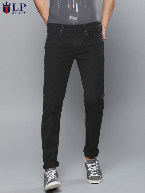 

Louis Philippe Jeans Men Black Matt Slim Fit Low-Rise Clean Look Stretchable Jeans