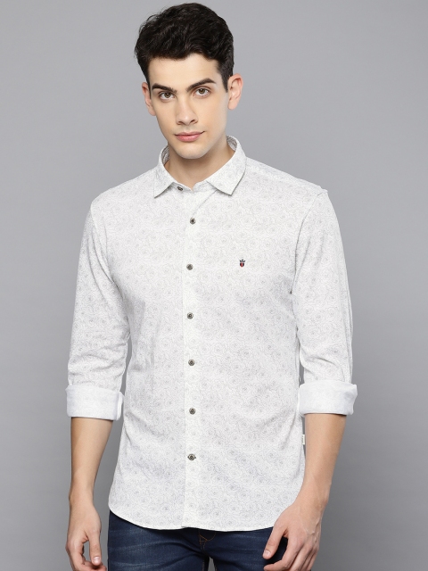 

Louis Philippe Sport Men White & Grey Slim Fit Printed Casual Shirt