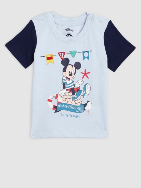 

YK Disney Infant Boys Blue Printed Round Neck T-shirt