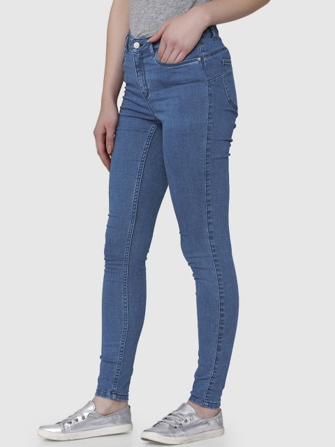 

Vero Moda Women Blue Skinny Fit Mid-Rise Clean Look Stretchable Jeans