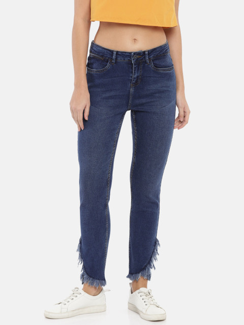 

Vero Moda Women Blue Skinny Fit Mid-Rise Clean Look Stretchable Jeans