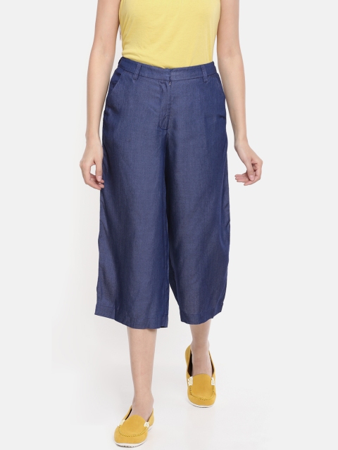 

Vero Moda Women Blue Regular Fit Solid Culottes