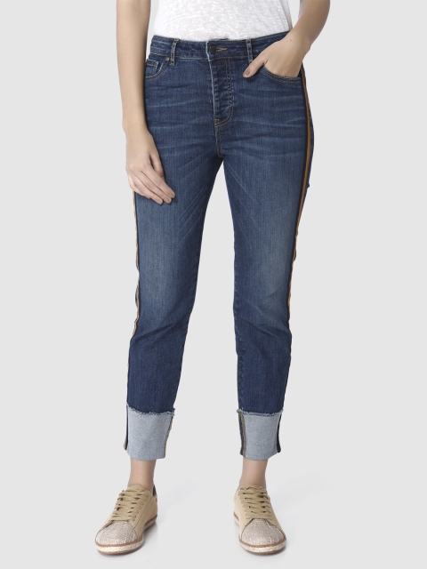 

Vero Moda Women Blue Regular Fit Mid-Rise Clean Look Stretchable Jeans