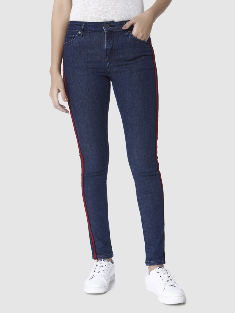 

Vero Moda Women Blue Skinny Fit Mid-Rise Clean Look Stretchable Jeans