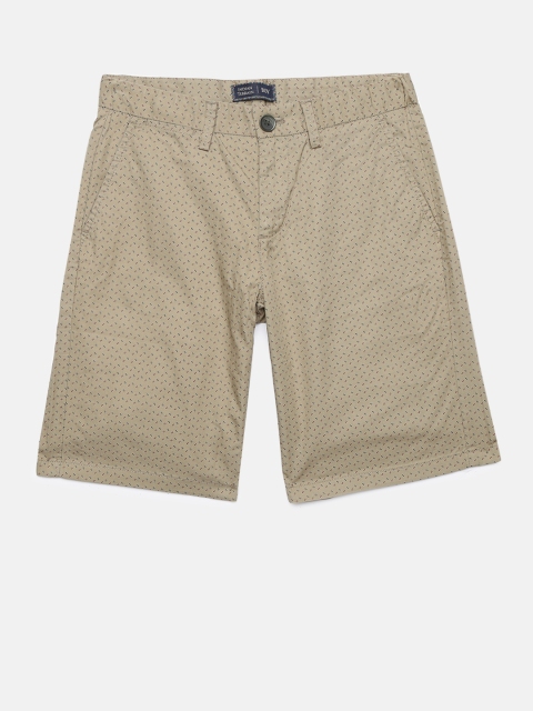 

Indian Terrain Boys Khaki Printed Regular Fit Regular Shorts