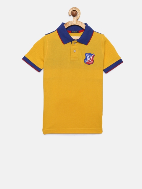 

Indian Terrain Boys Yellow Colourblocked Polo Collar T-shirt