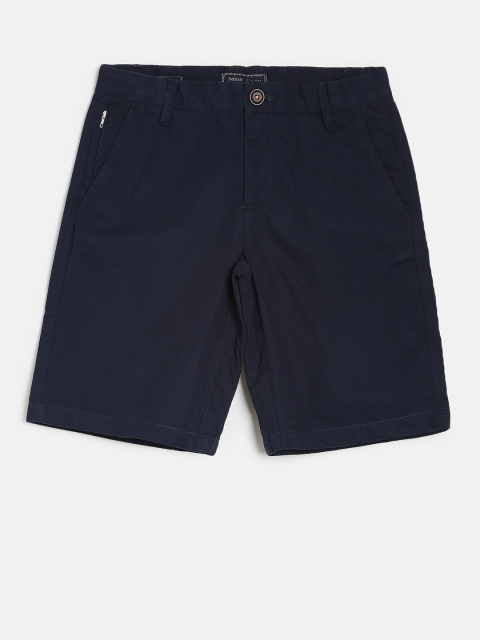 

Indian Terrain Boys Navy Blue Solid Regular Fit Regular Shorts