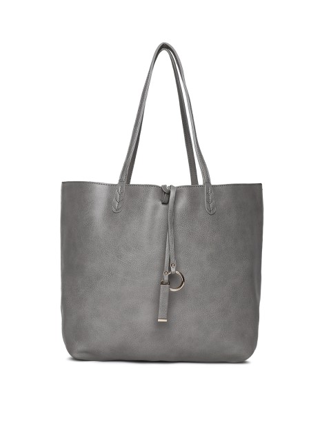 

People Grey Solid Tote Bag