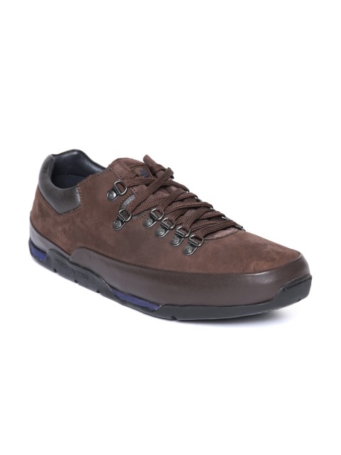 

Woodland Men Coffee Brown Nubuck Leather Sneakers