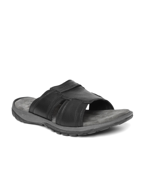 

Woodland Men Black Comfort Sandals