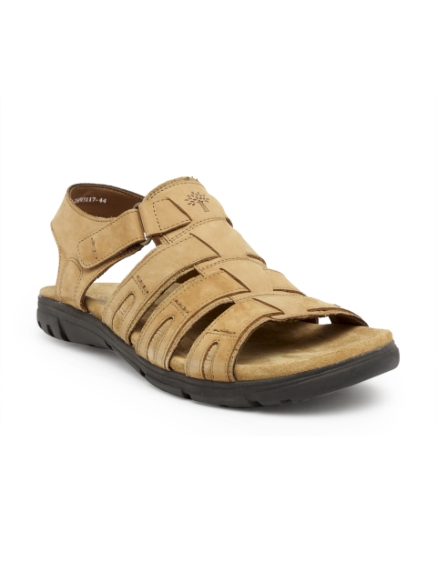 

Woodland ProPlanet Men Camel Brown Leather Fisherman Sandals