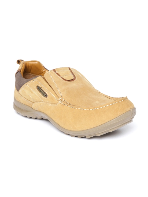 

Woodland ProPlanet Men Camel Brown Nubuck Leather Slip-Ons