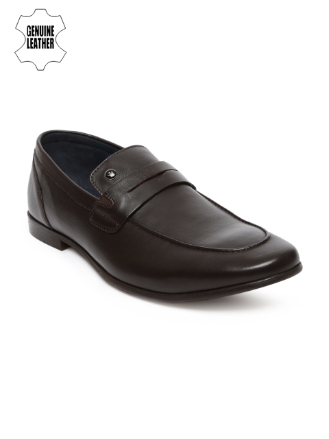 

Louis Philippe Men Brown Genuine Leather Solid Formal Slip-On Shoes