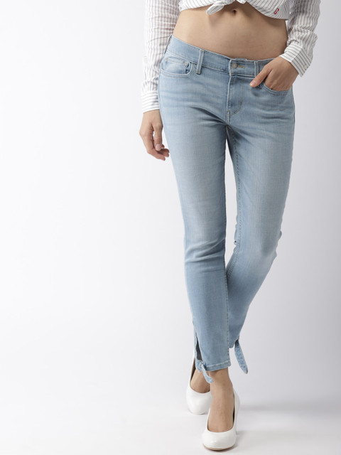 

Levis Women Blue Super Skinny Fit Mid-Rise Clean Look Stretchable Jeans 710