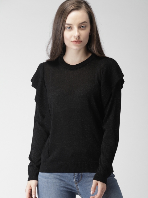 

Levis Women Black Solid Pullover