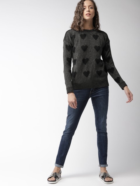 

Levis Women Black Self Design Pullover