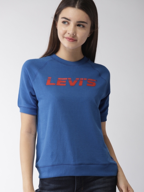 

Levis Women Blue Printed Round Neck T-shirt