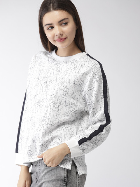 

Levis Women White & Black Printed Sweatshirt