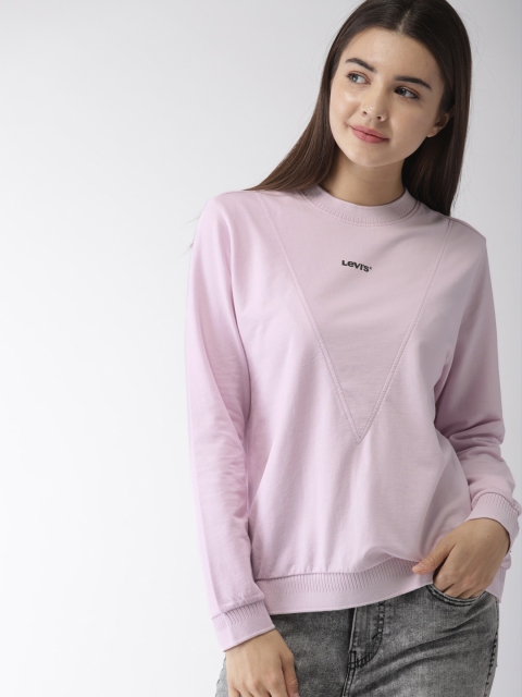 

Levis Women Pink Solid Sweatshirt