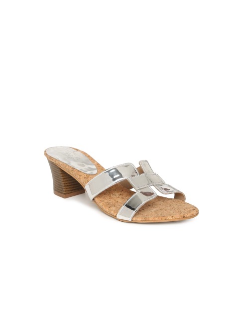 

Inc 5 Women Silver-Toned Solid Sandals