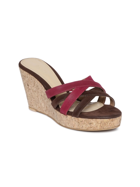 

Inc 5 Women Brown & Maroon Colourblocked Sandals