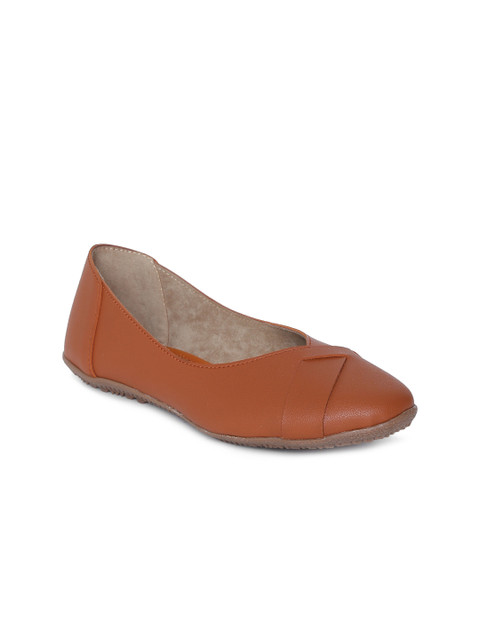 

Inc 5 Women Tan Solid Synthetic Ballerinas