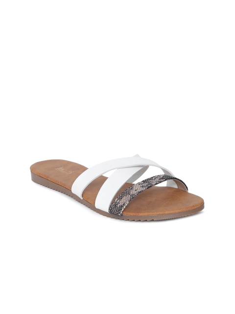 

Inc 5 Women White Printed Synthetic Open Toe Flats