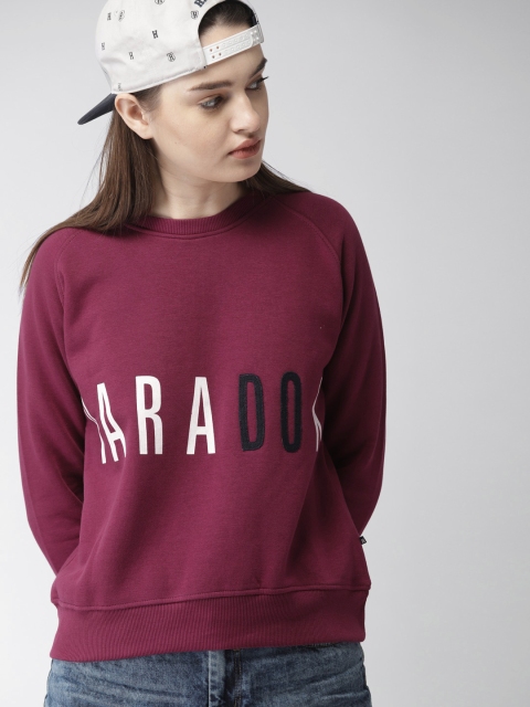 

Harvard Women Magenta Printed Sweatshirt