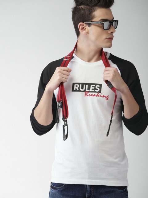 

Harvard Men White Printed Round Neck T-shirt
